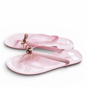 Ted Baker Heebei Pink Jelly Thong Sandals Bow Detail Barbiecore Size 10